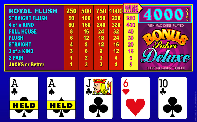 video poker games